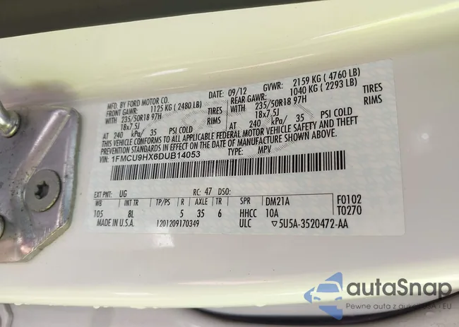 1FMCU9HX6DUB14053: 42361297