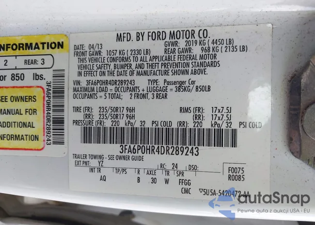 3FA6P0HR4DR289243: 42361387