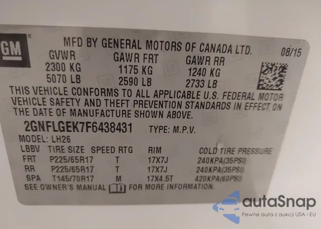 2GNFLGEK7F6438431: 42361429