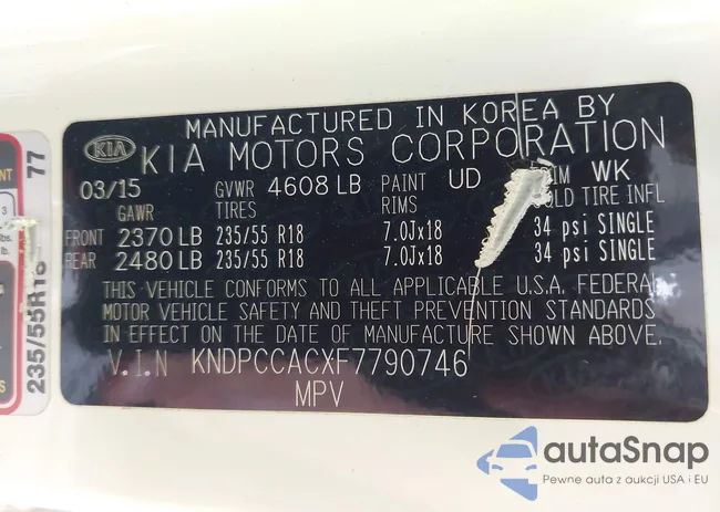 KNDPCCACXF7790746: 42360765