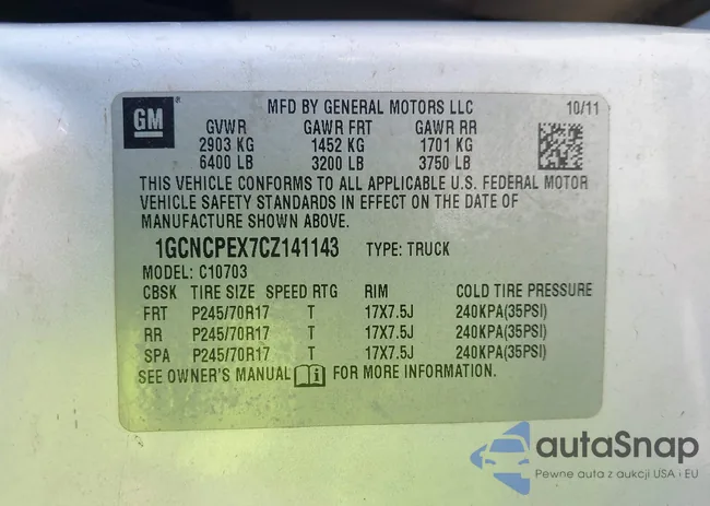 1GCNCPEX7CZ141143: 42360915