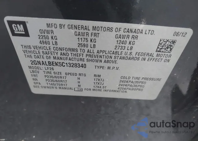 2GNALBEK5C1328340: 42360983