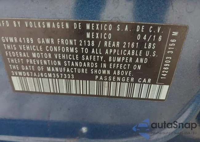 3VWD67AJ6GM357333: 42361048