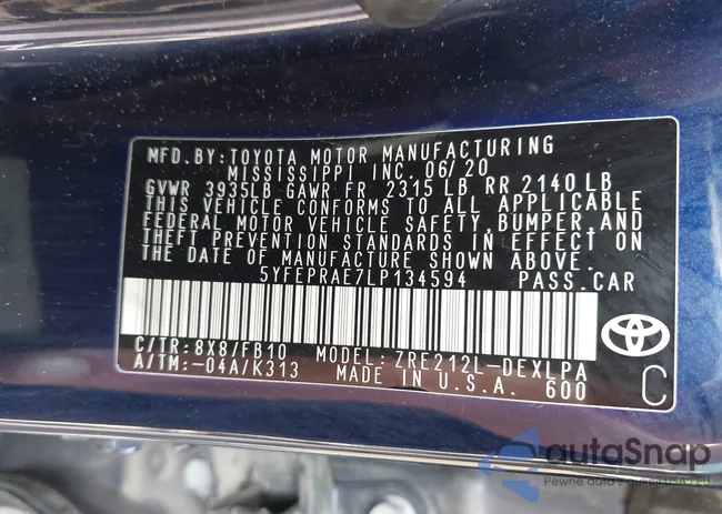5YFEPRAE7LP134594: 42362192