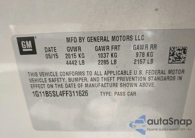 1G11B5SL4FF311626: 42362227