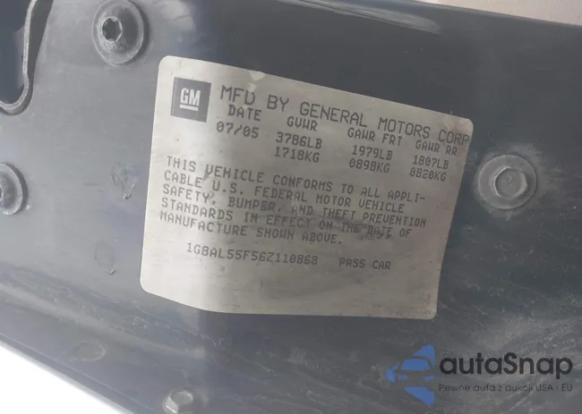 1G8AL55F56Z110868: 42362347