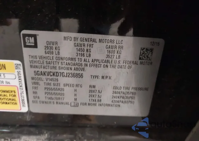 5GAKVCKD7GJ236856: 42362452