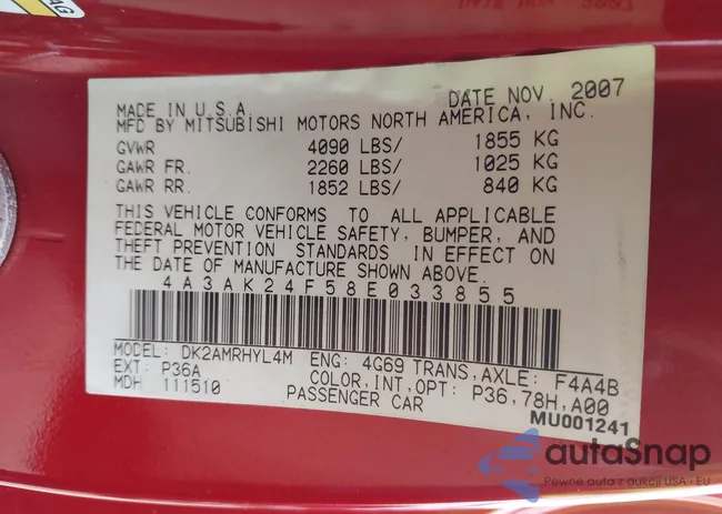 4A3AK24F58E033855: 42361777