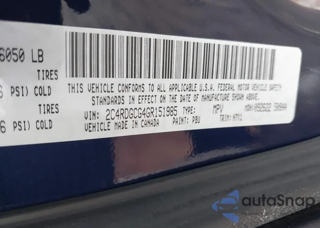 2C4RDGCG4GR151985: 42361904