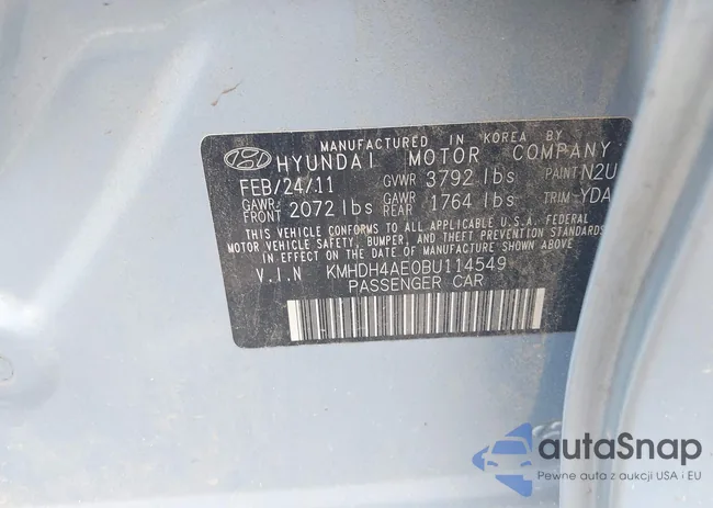 KMHDH4AE0BU114549: 42361918