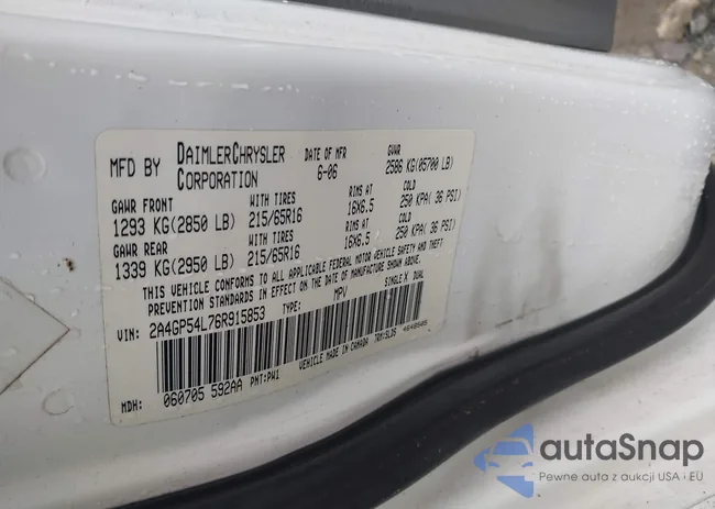 2A4GP54L76R915853: 42361966