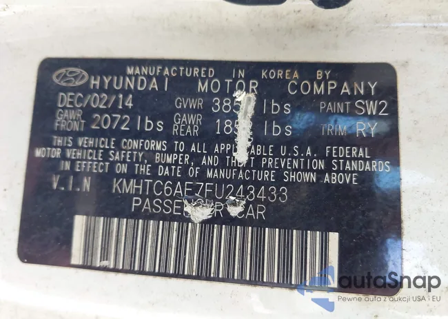 KMHTC6AE7FU243433: 42363247