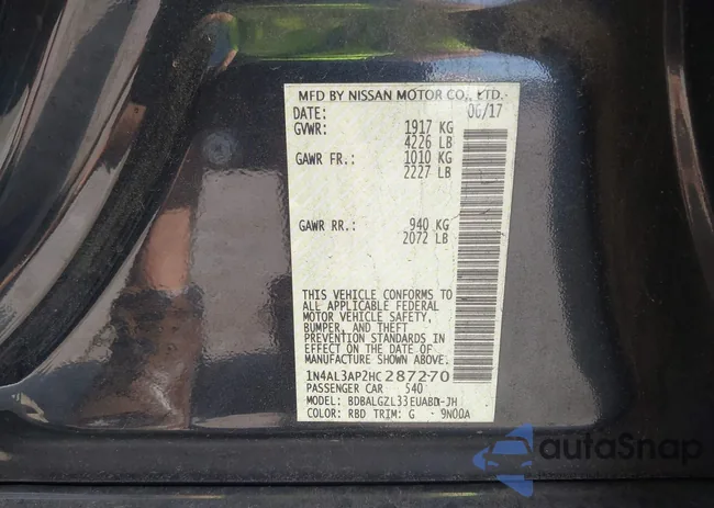 1N4AL3AP2HC287270: 42363368