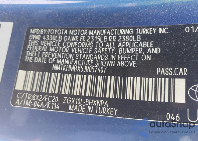 NMTKHMBX5JR057407: 42363412