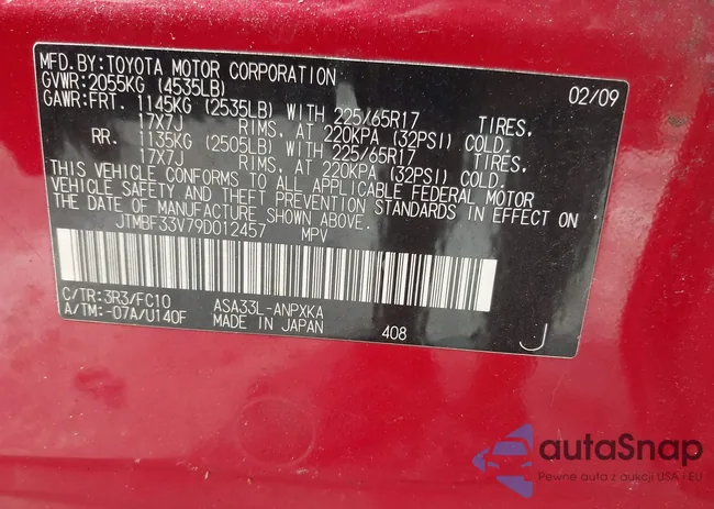 JTMBF33V79D012457: 42363621