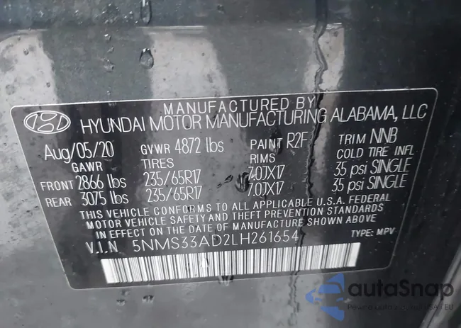 5NMS33AD2LH261654: 42362754