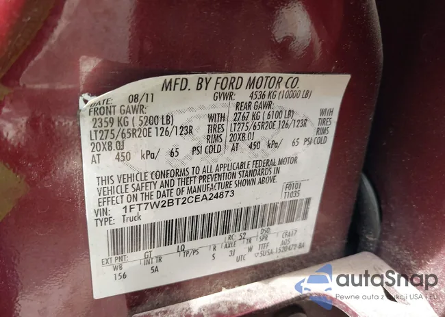 1FT7W2BT2CEA24873: 42362803