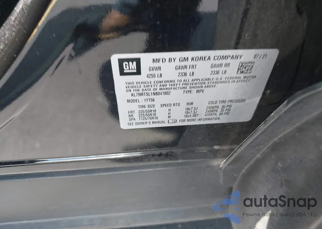 KL79MTSL1NB041802: 42362839