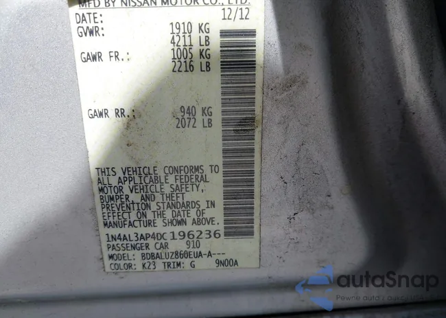 1N4AL3AP4DC196236: 42363019