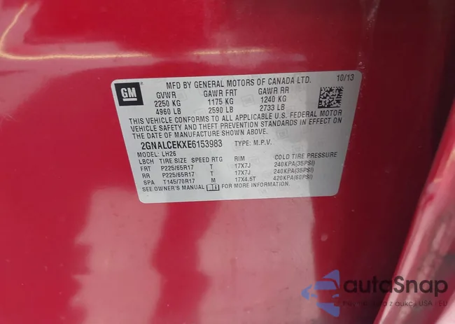 2GNALCEKXE6153983: 42364121