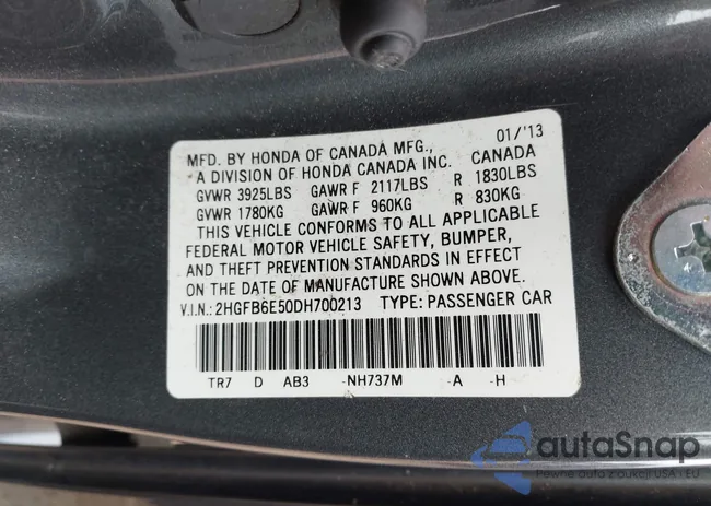 2HGFB6E50DH700213: 42364126