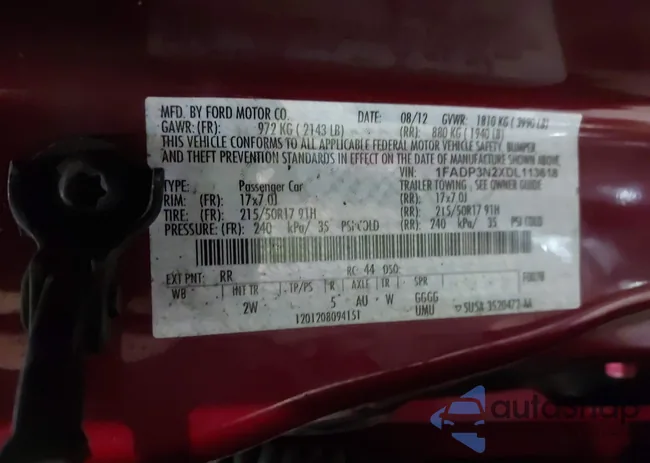 1FADP3N2XDL113618: 42364295