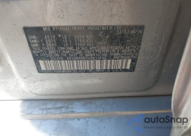 4S3BNAR62H3011860: 42364339