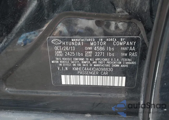 KMHEC4A4XDA098830: 42364377