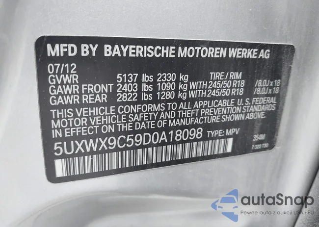 5UXWX9C59D0A18098: 42364523