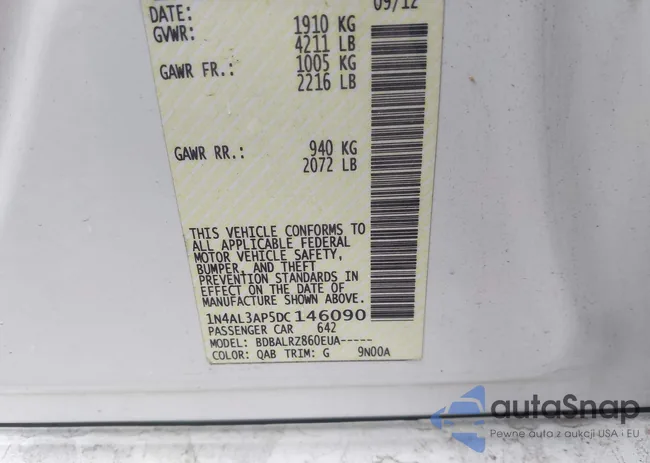 1N4AL3AP5DC146090: 42364535