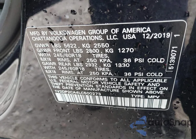 1V2DP2CA4LC500273: 42364554