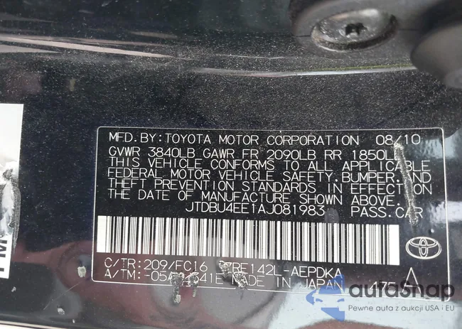 JTDBU4EE1AJ081983: 42364583