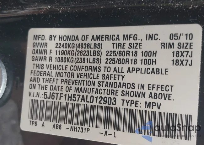 5J6TF1H57AL012903: 42364584