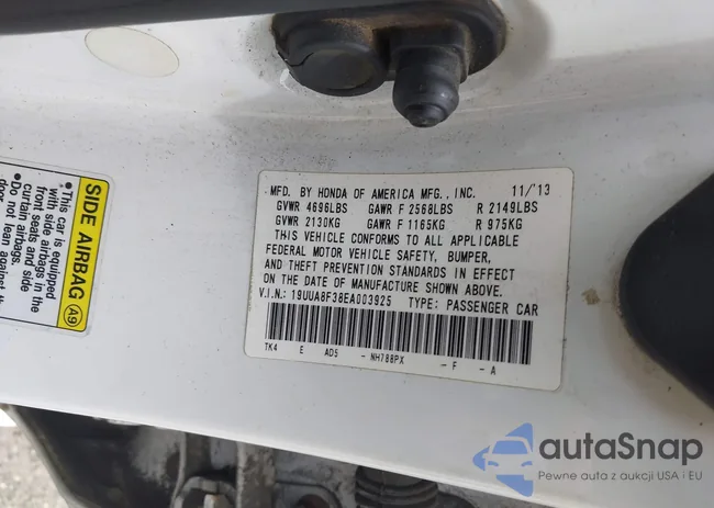 19UUA8F38EA003925: 42364590