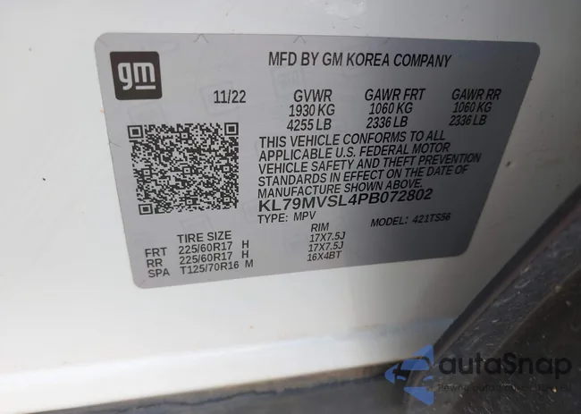 KL79MVSL4PB072802: 42364617