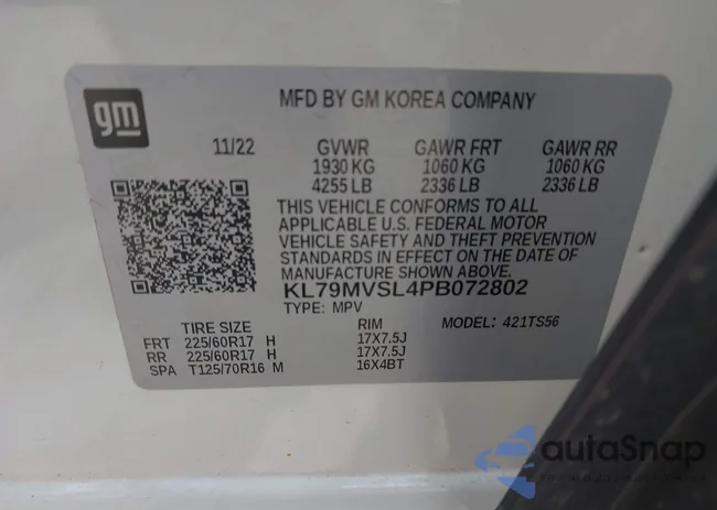 KL79MVSL4PB072802: 42364617