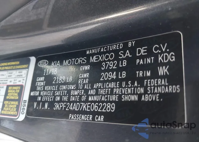 3KPF24AD7KE062289: 42364698