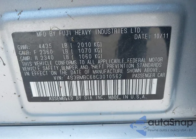 4S3BMBC68C3010562: 42363875