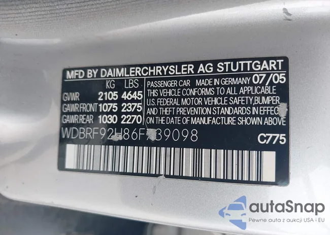 WDBRF92H86F739098: 42363904