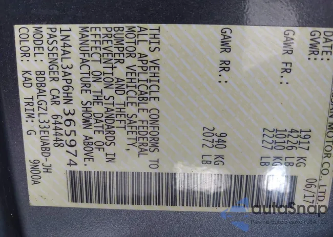 1N4AL3AP6HN365974: 42363967