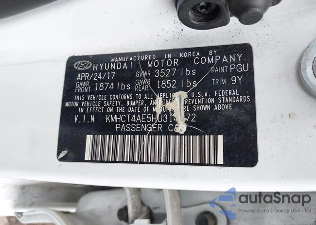 KMHCT4AE5HU314572: 42363977