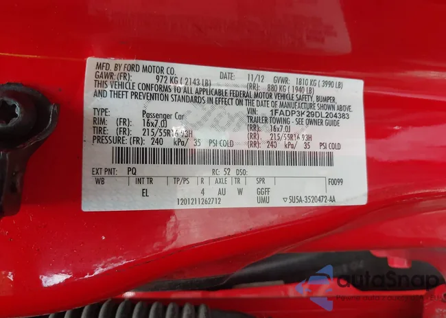 1FADP3K29DL204383: 42364017