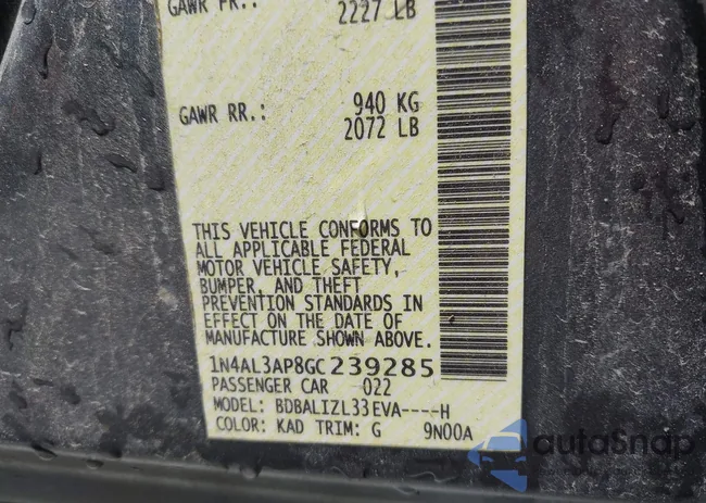 1N4AL3AP8GC239285: 42364023