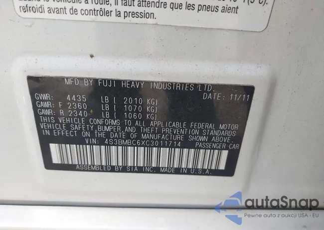 4S3BMBC6XC3011714: 42364024