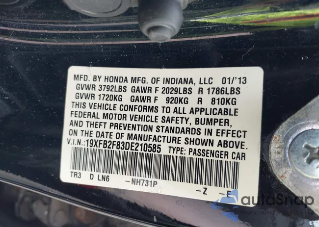 19XFB2F83DE210585: 42365128