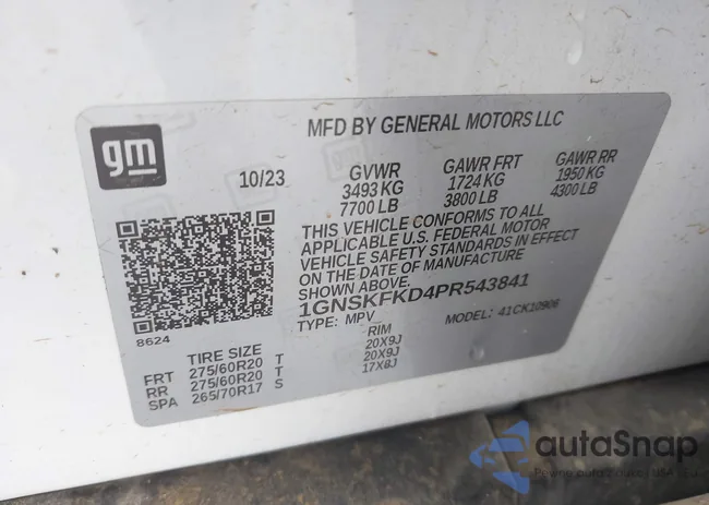 1GNSKFKD4PR543841: 42365281