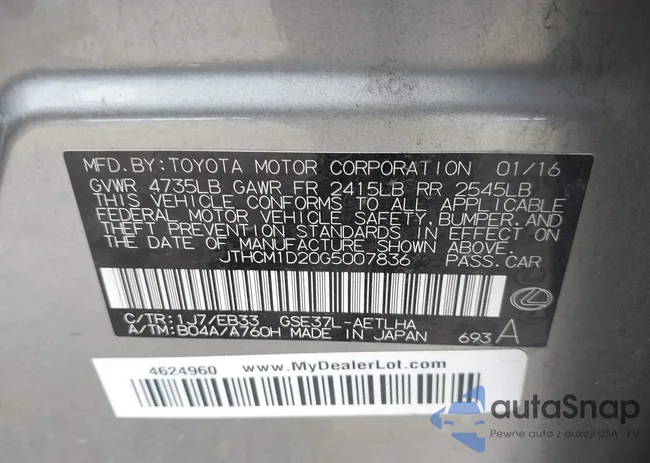 JTHCM1D20G5007836: 42365323