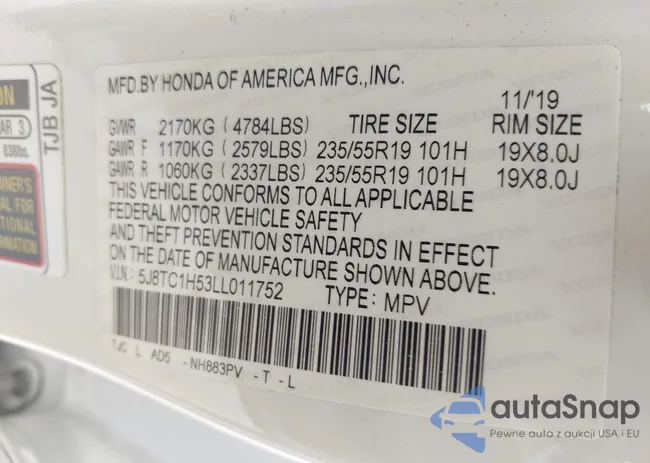 5J8TC1H53LL011752: 42365331