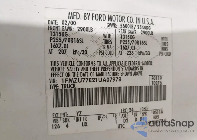 1FMZU77E21UA07978: 42365384