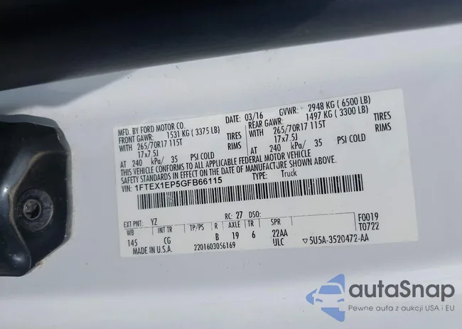 1FTEX1EP5GFB66115: 42365444